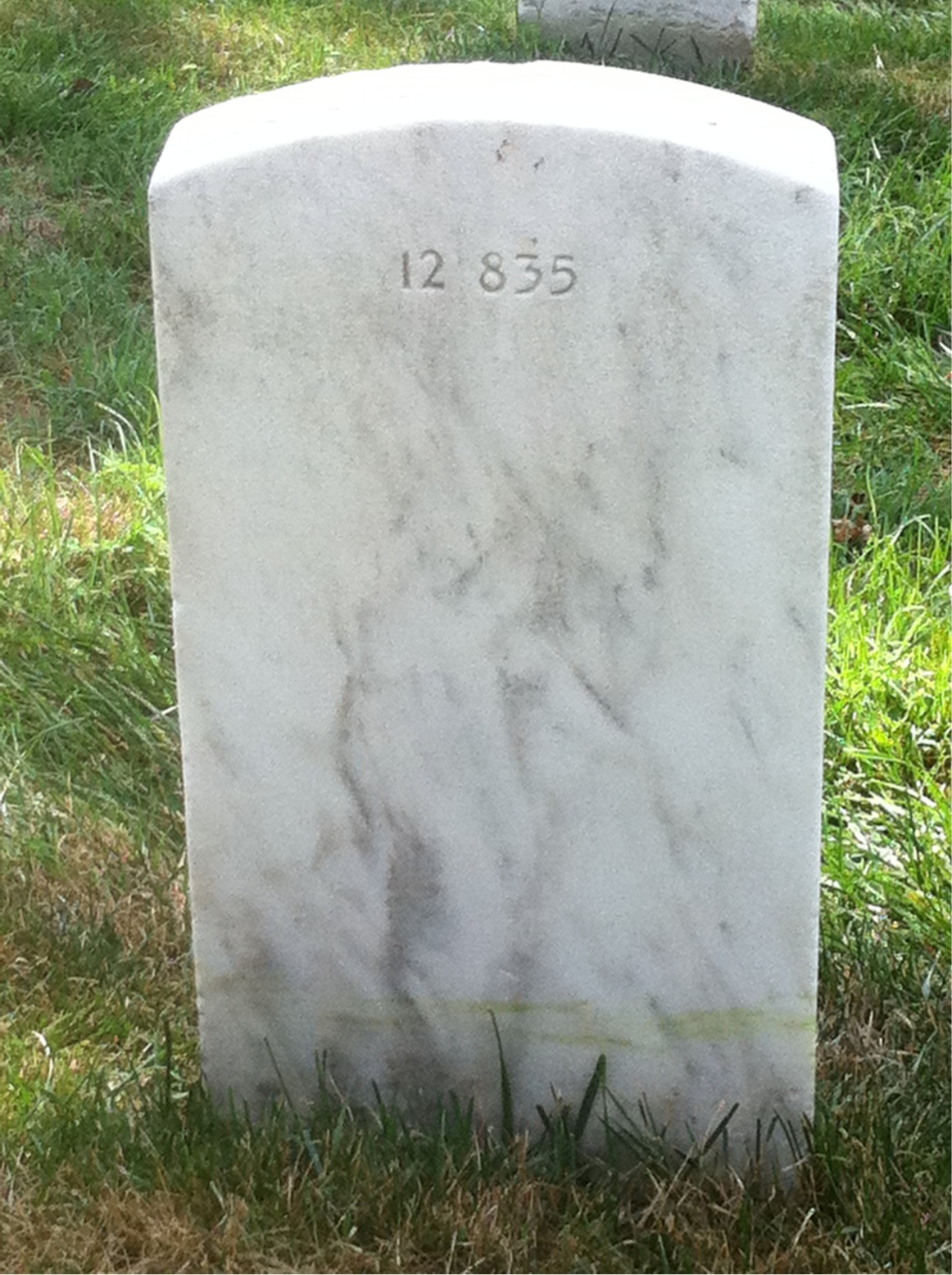 Back of headstone — Mary Ayers