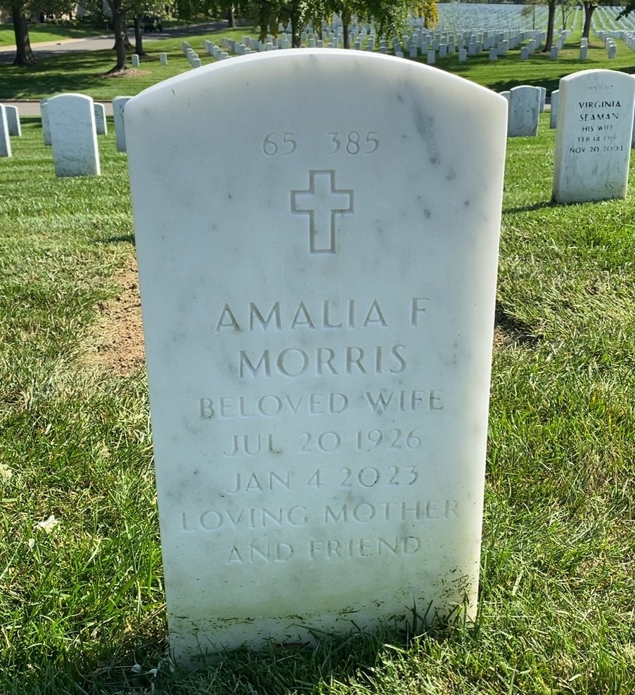 Back of headstone — Edward Morris