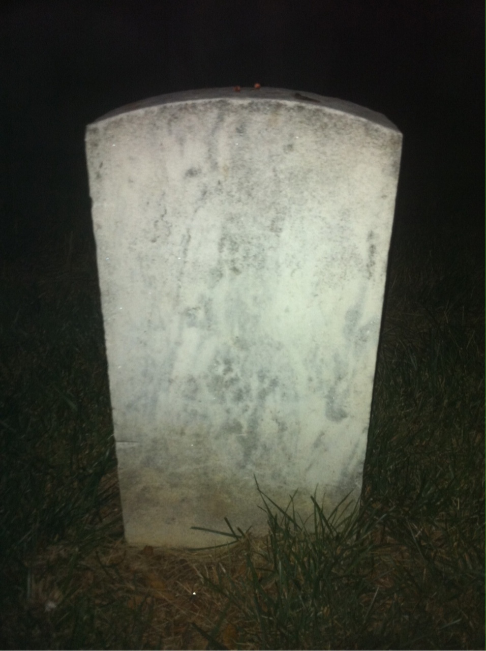 Back of headstone — John Collins
