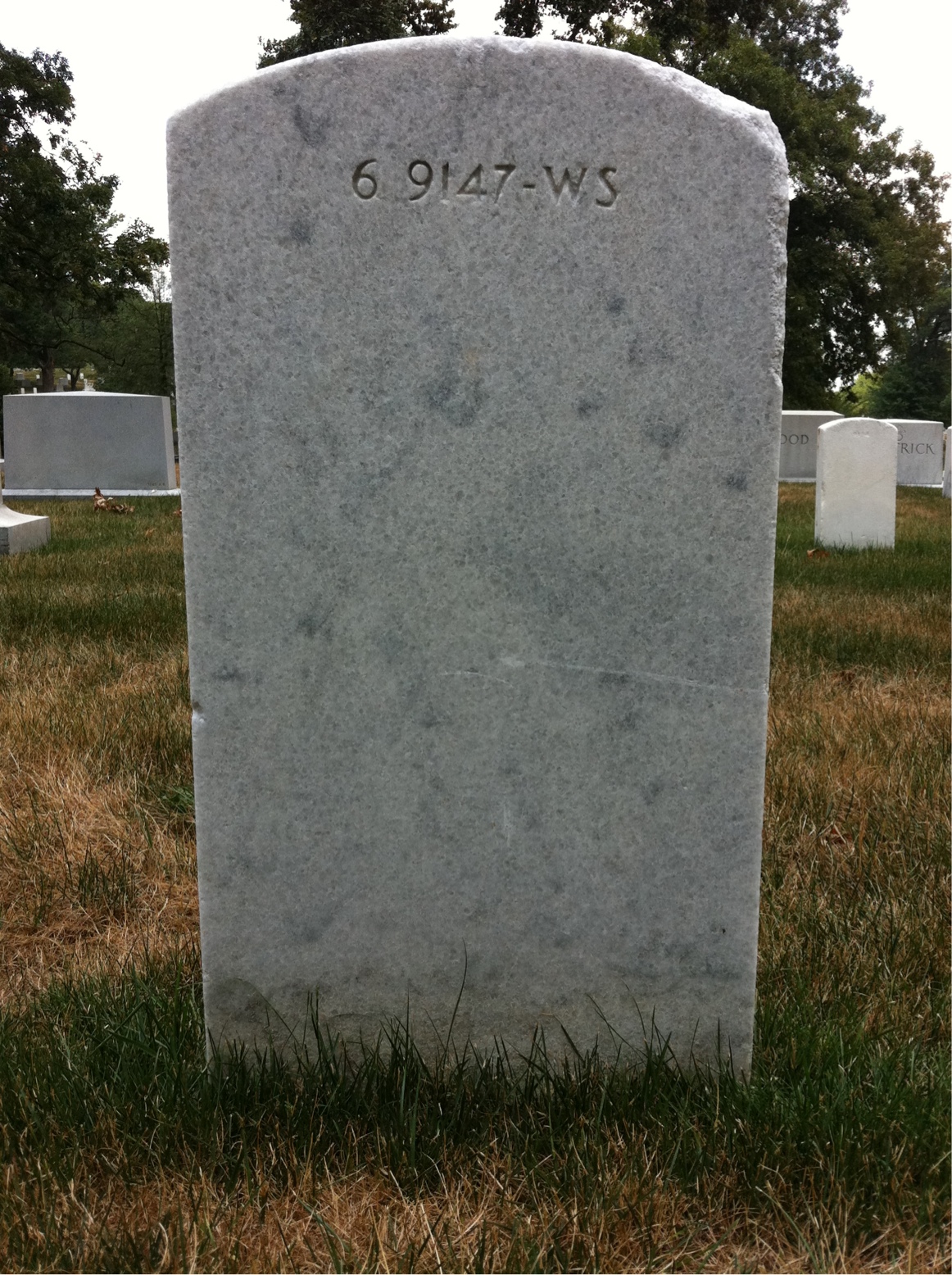 Back of headstone — Winifred Bagley