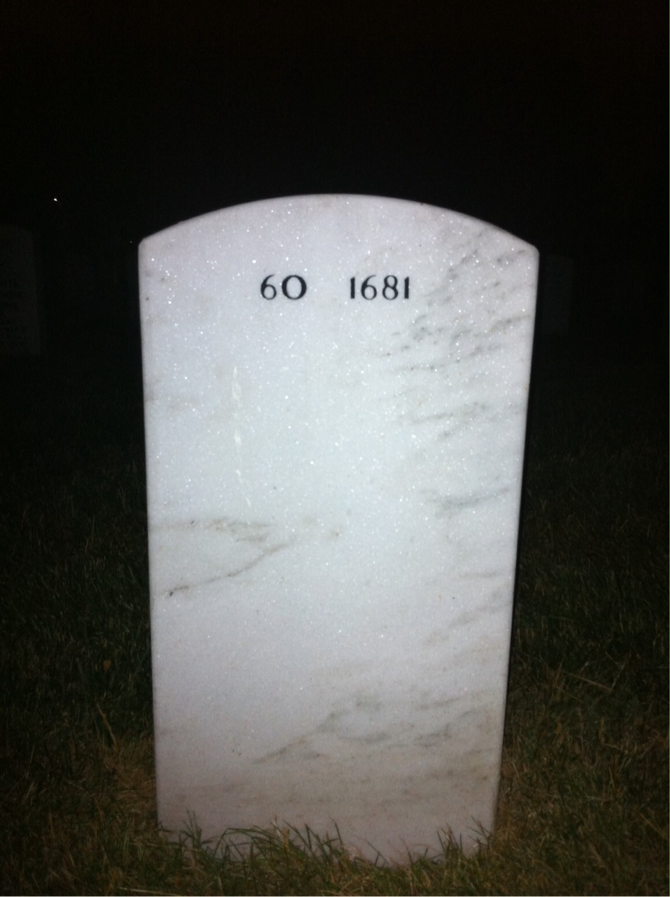 Back of headstone — Ernest Acton