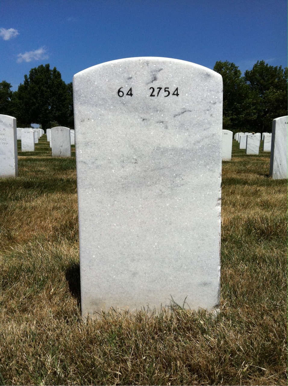 Back of headstone — Harry Garlick