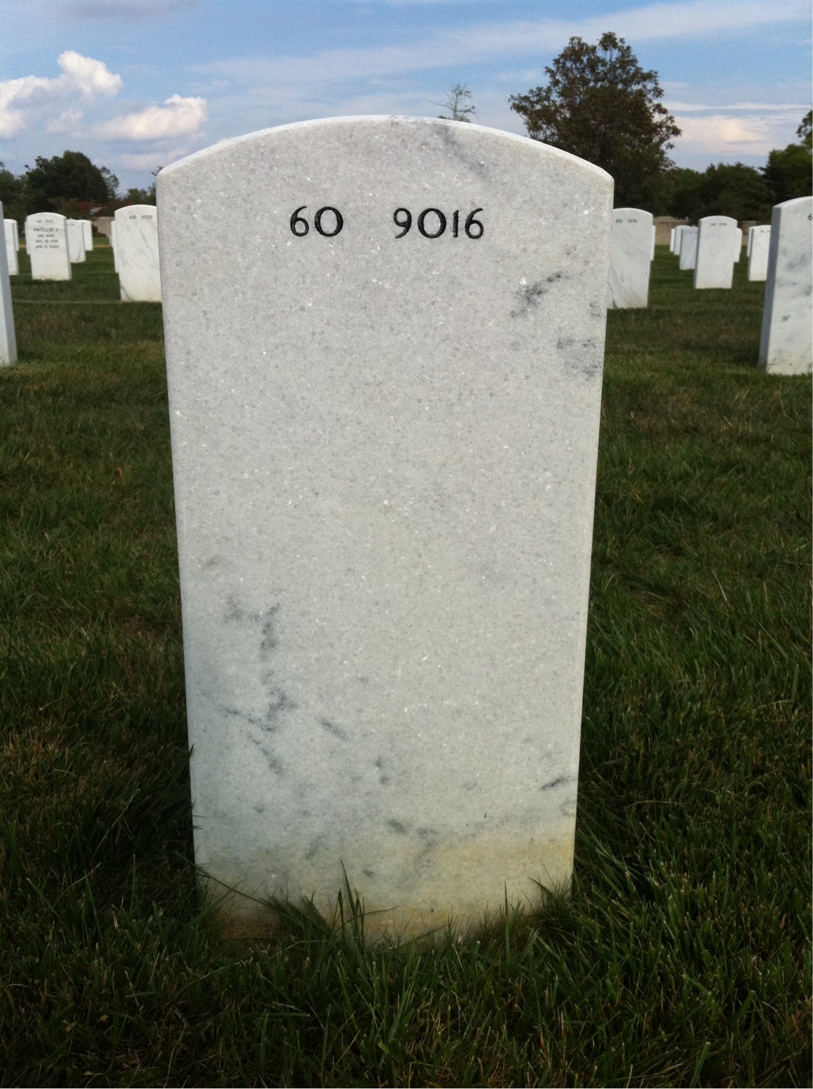 Back of headstone — Chris Lamb