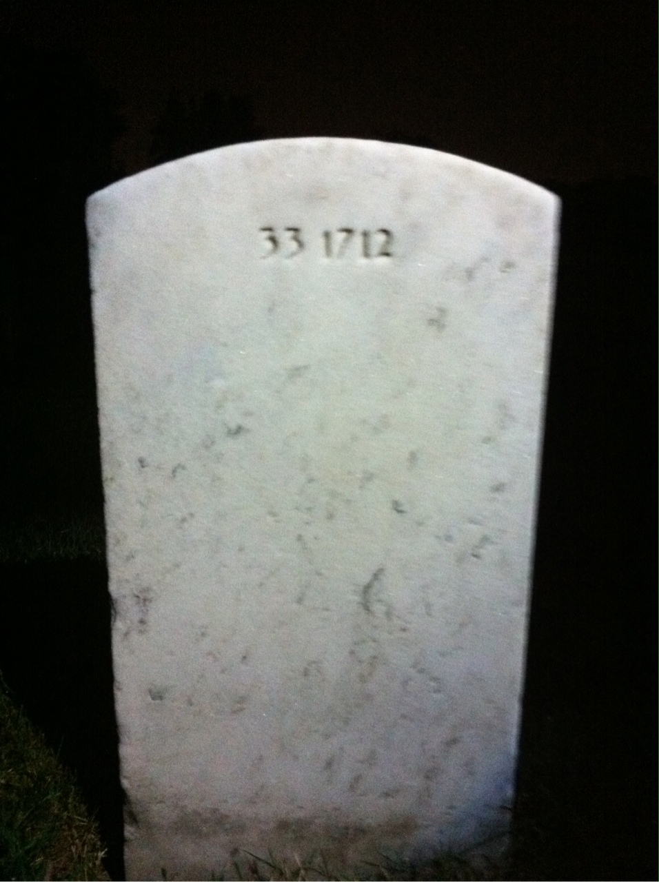 Back of headstone — Alfred Hansen