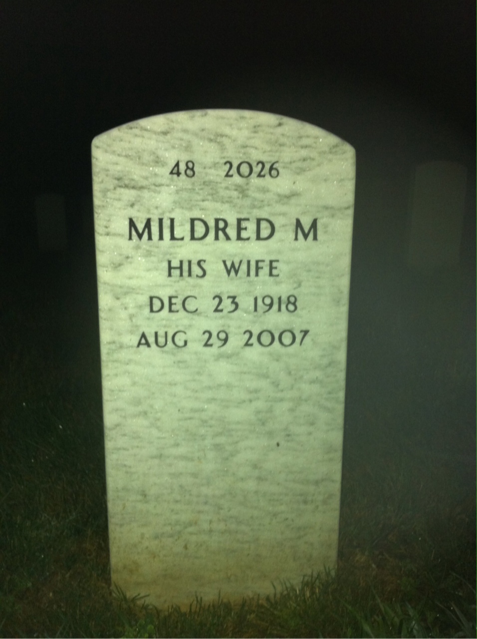 Back of headstone — Edward Felix