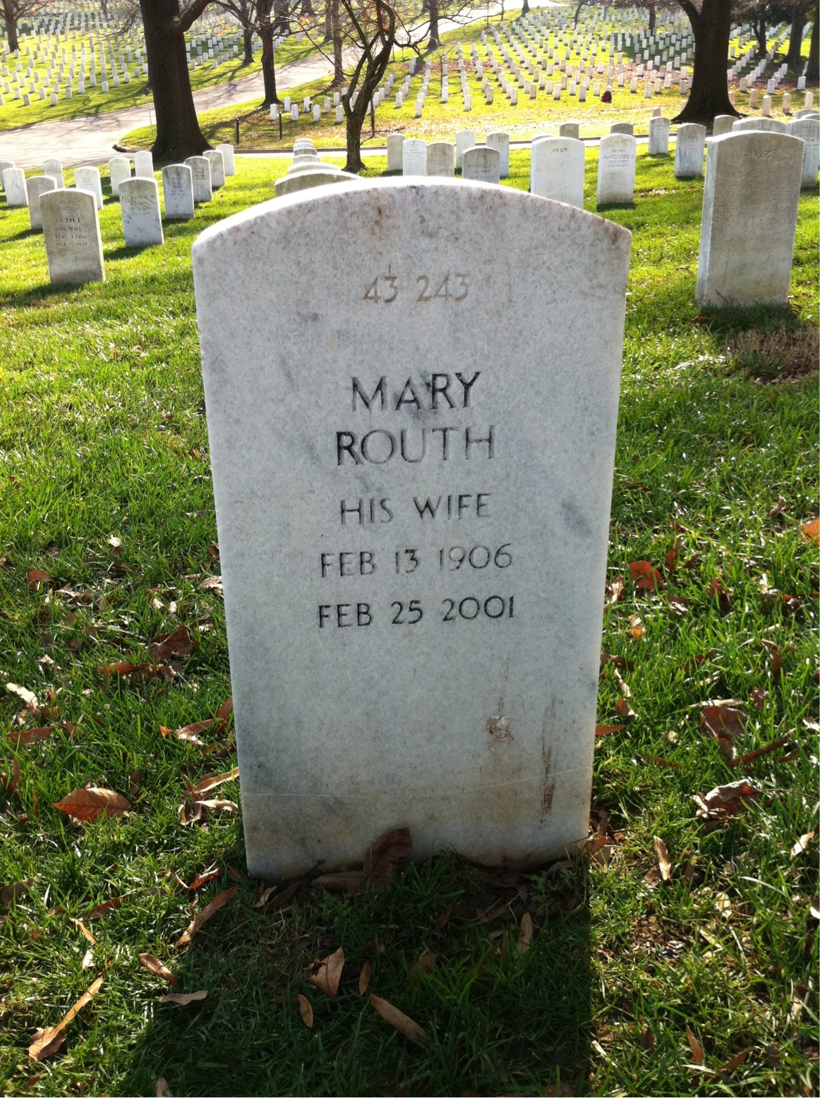 Back of headstone — Harlan Beem