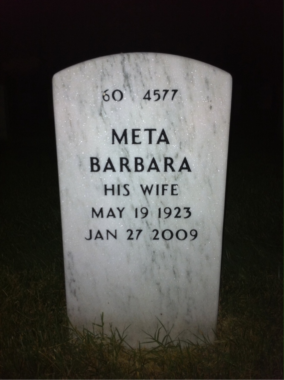 Back of headstone — John Brady