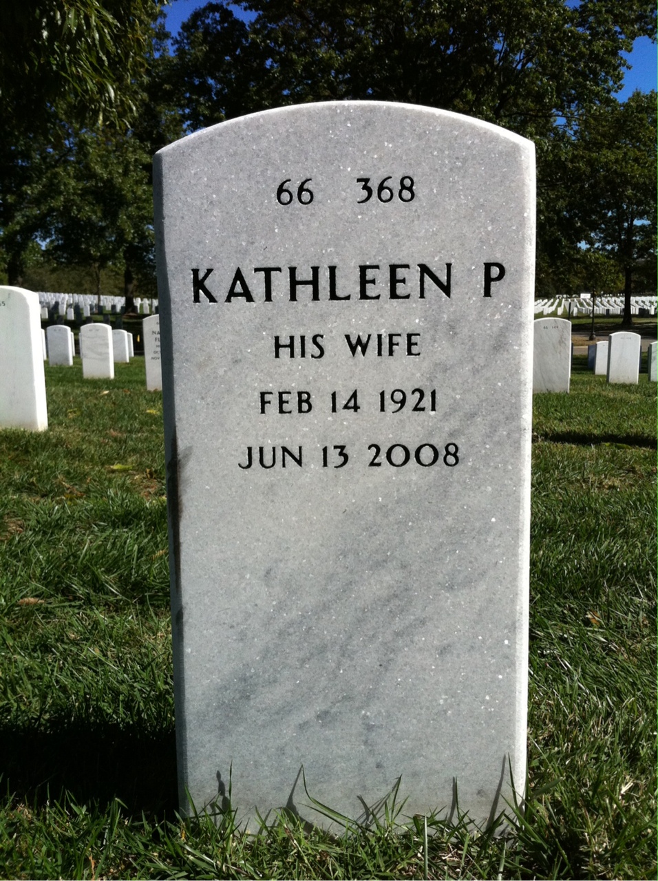 Back of headstone — Charles Peppin