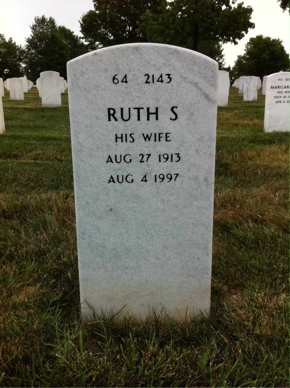 Back of headstone — Frank Lewis