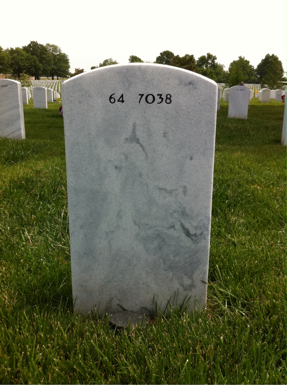 Back of headstone — William Milton Brigman