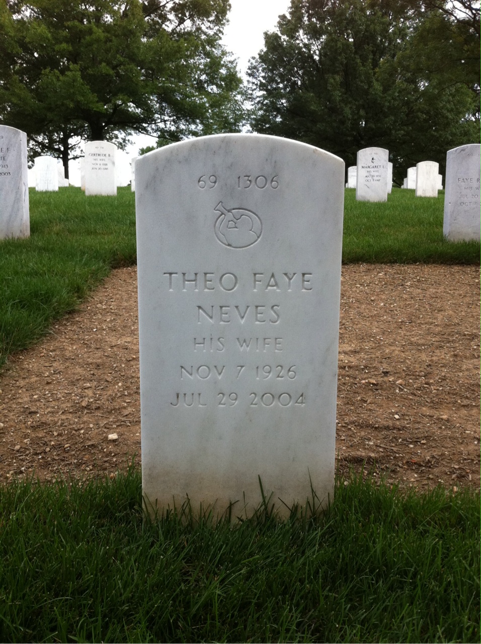 Back of headstone — Charles Goodman