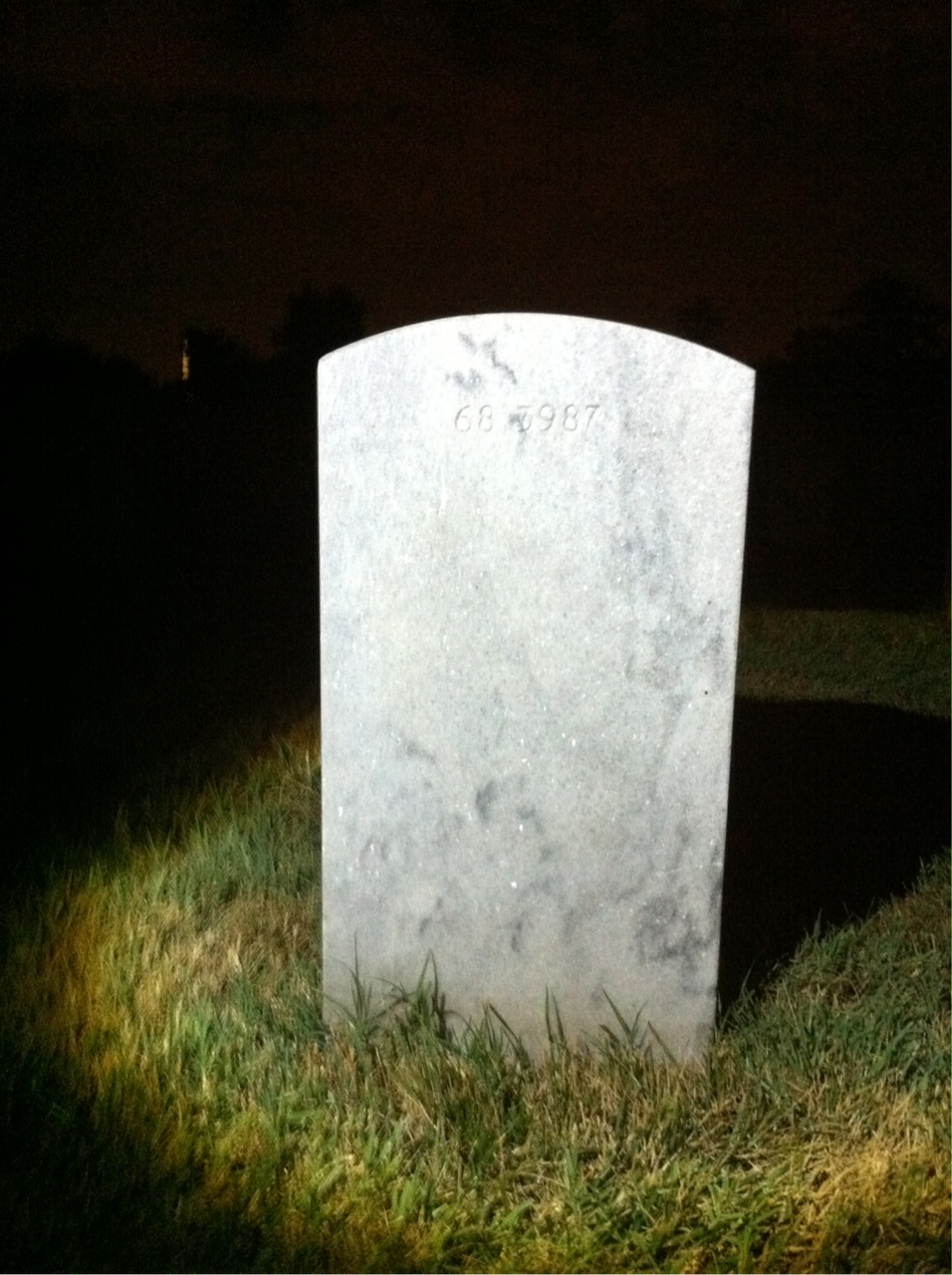 Back of headstone — Charles V Scales