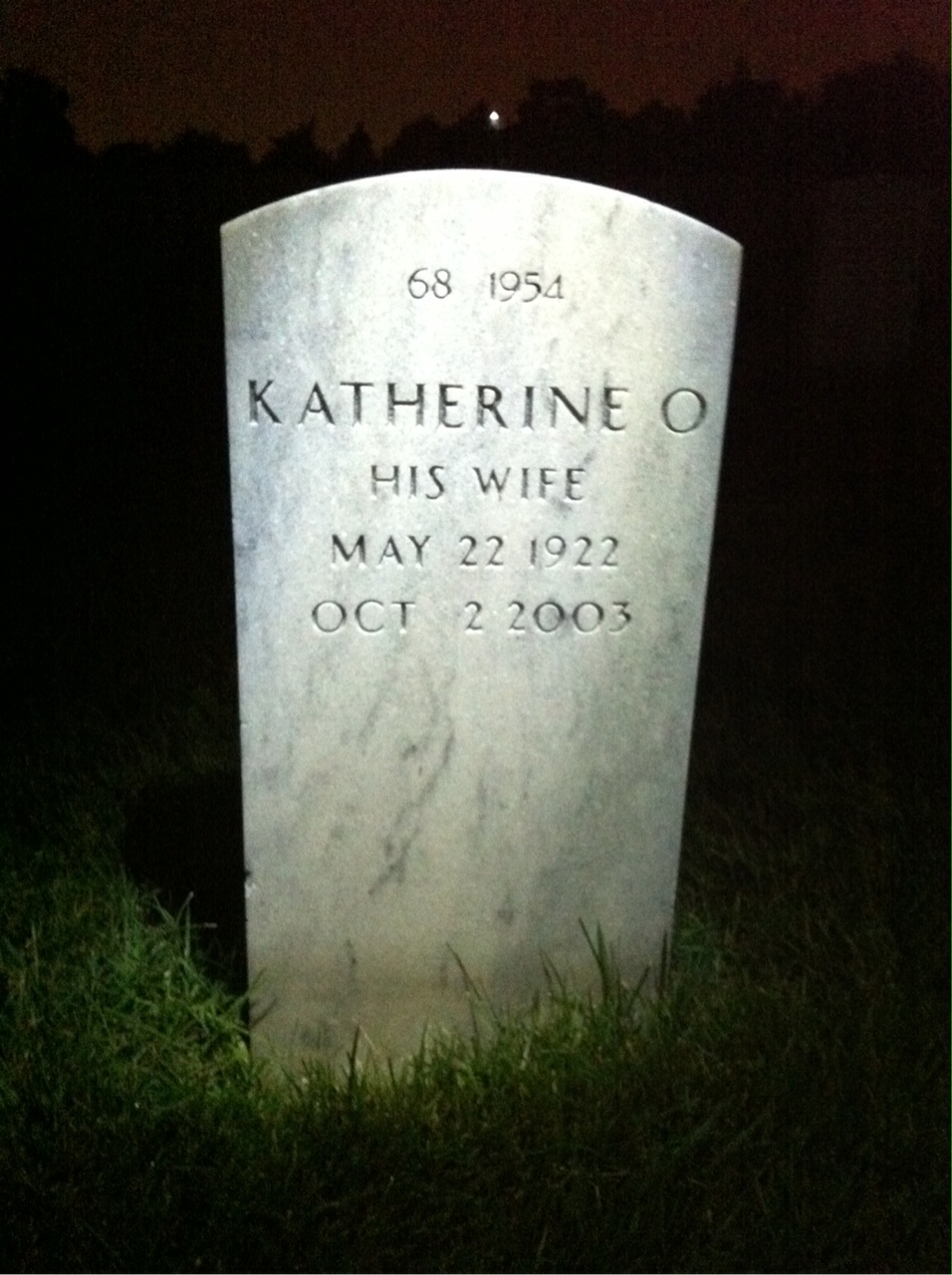 Back of headstone — Farrell Kempson