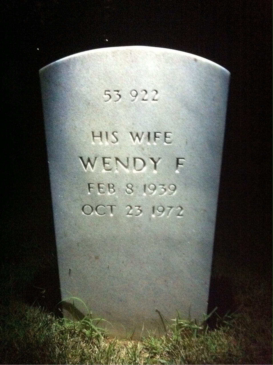 Back of headstone — Wayne E Shaver