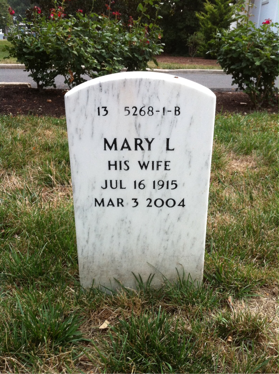 Back of headstone — Russell Moon