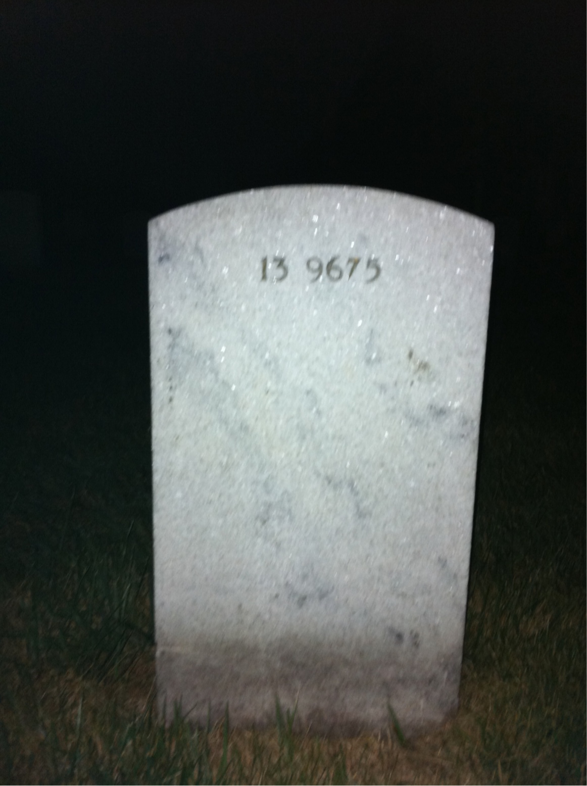 Back of headstone — Isaac Minor