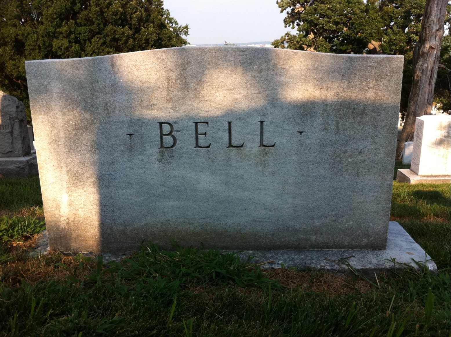 Back of headstone — Robert Thorborn Bell