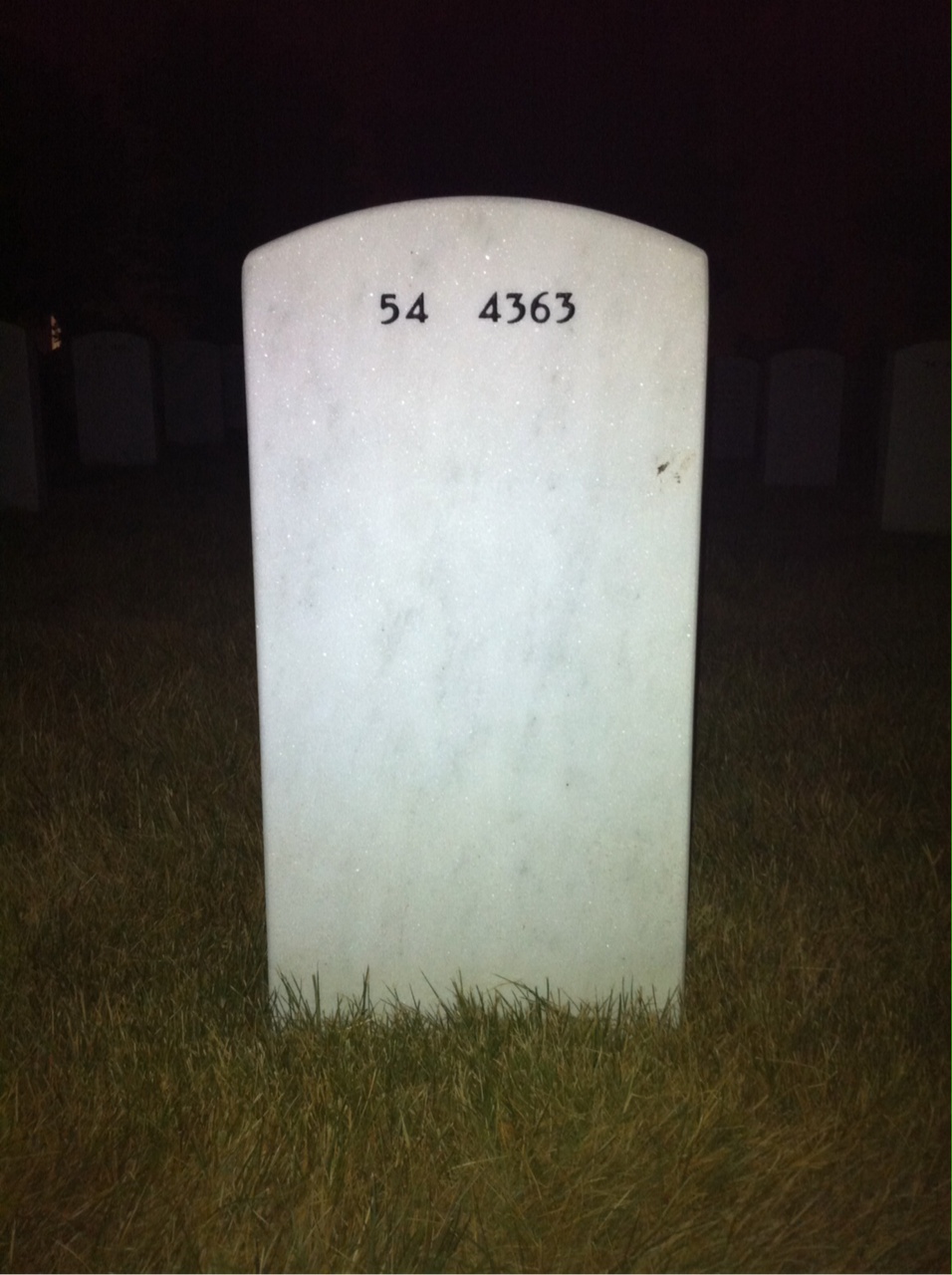Back of headstone — Agnes Fay