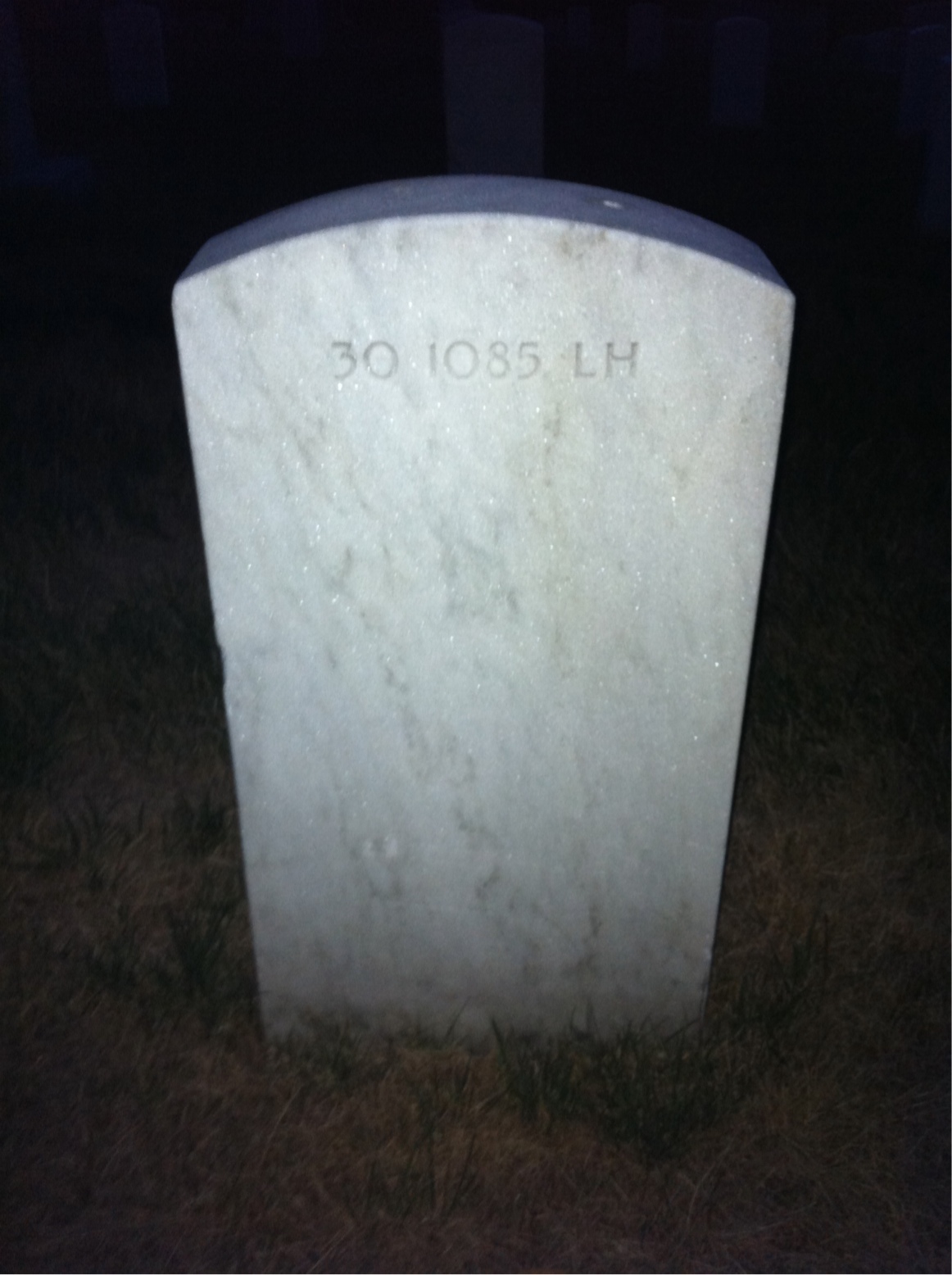 Back of headstone — Bernard J Gallagher