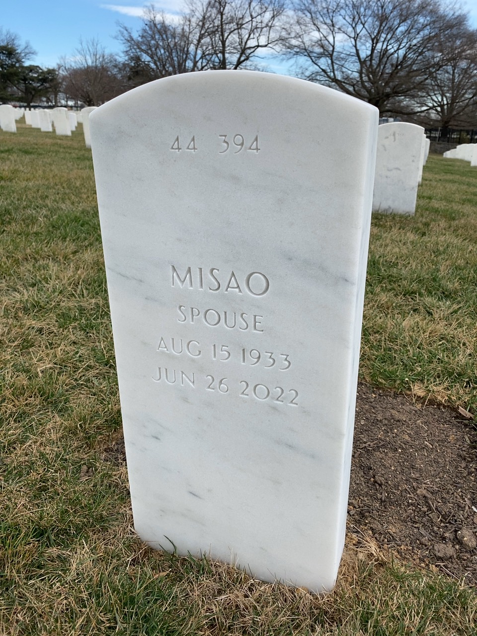 Back of headstone — Richard Moore