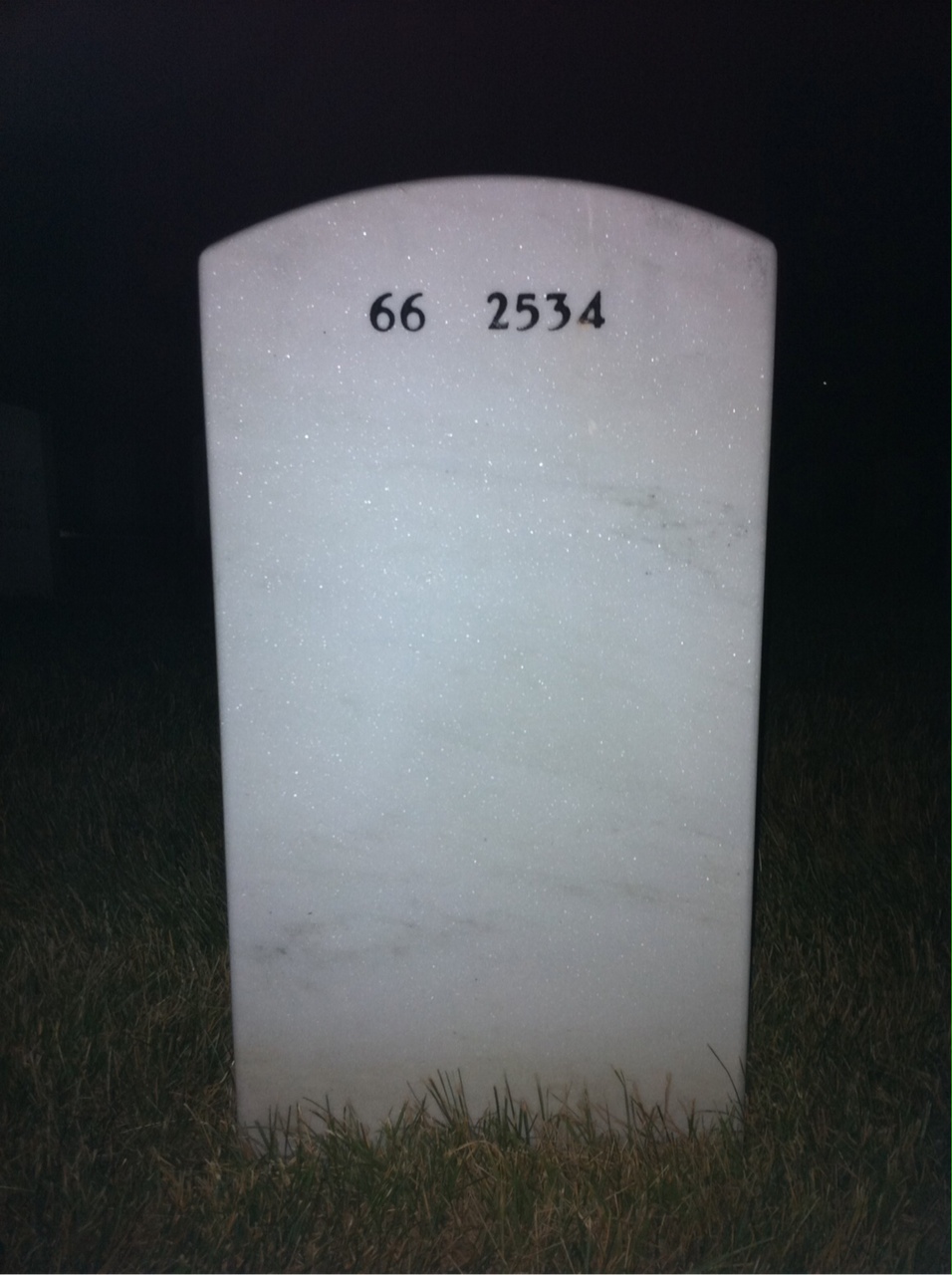 Back of headstone — Edwin Caffrey