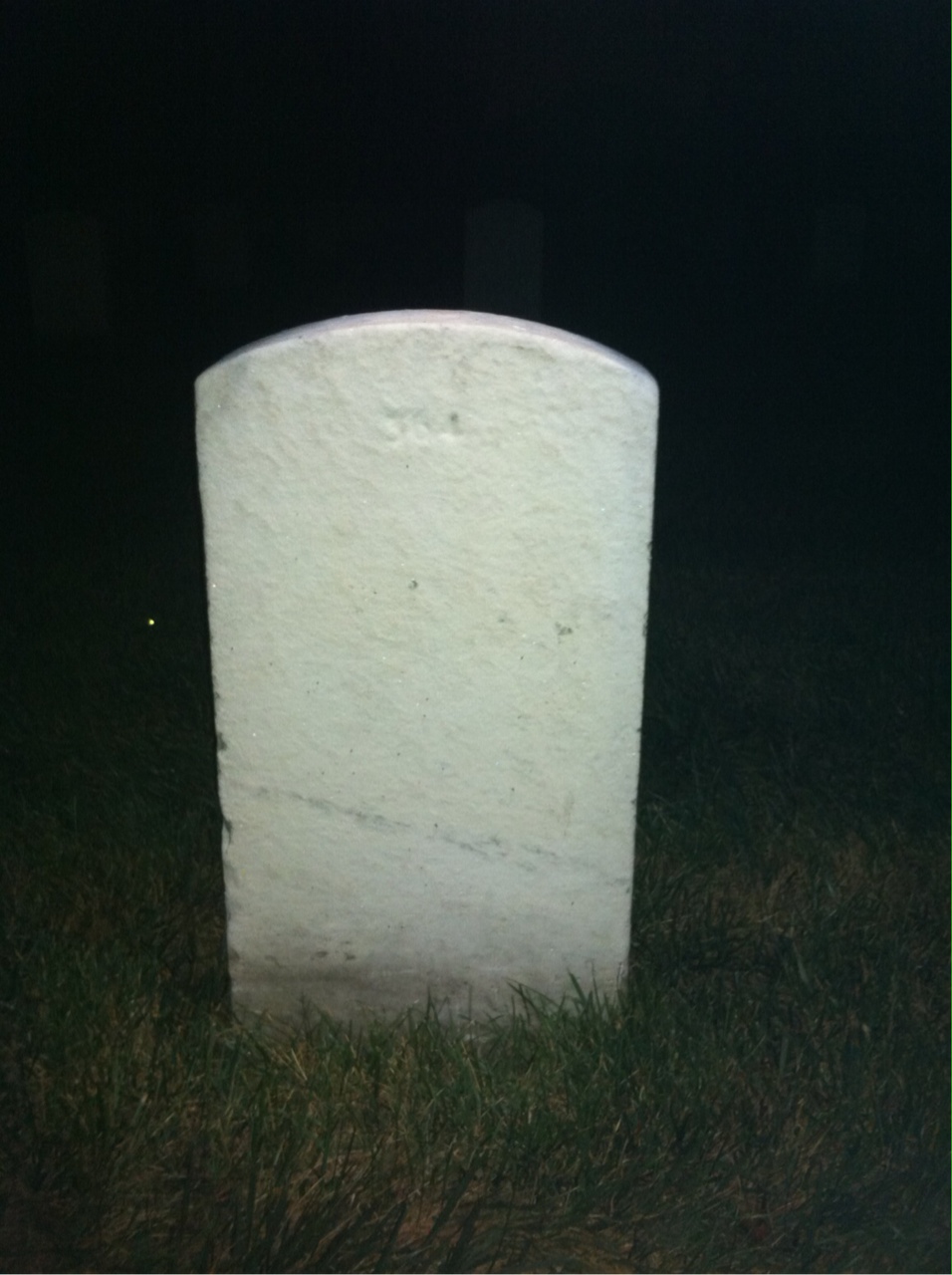Back of headstone — Harwell Mitchell