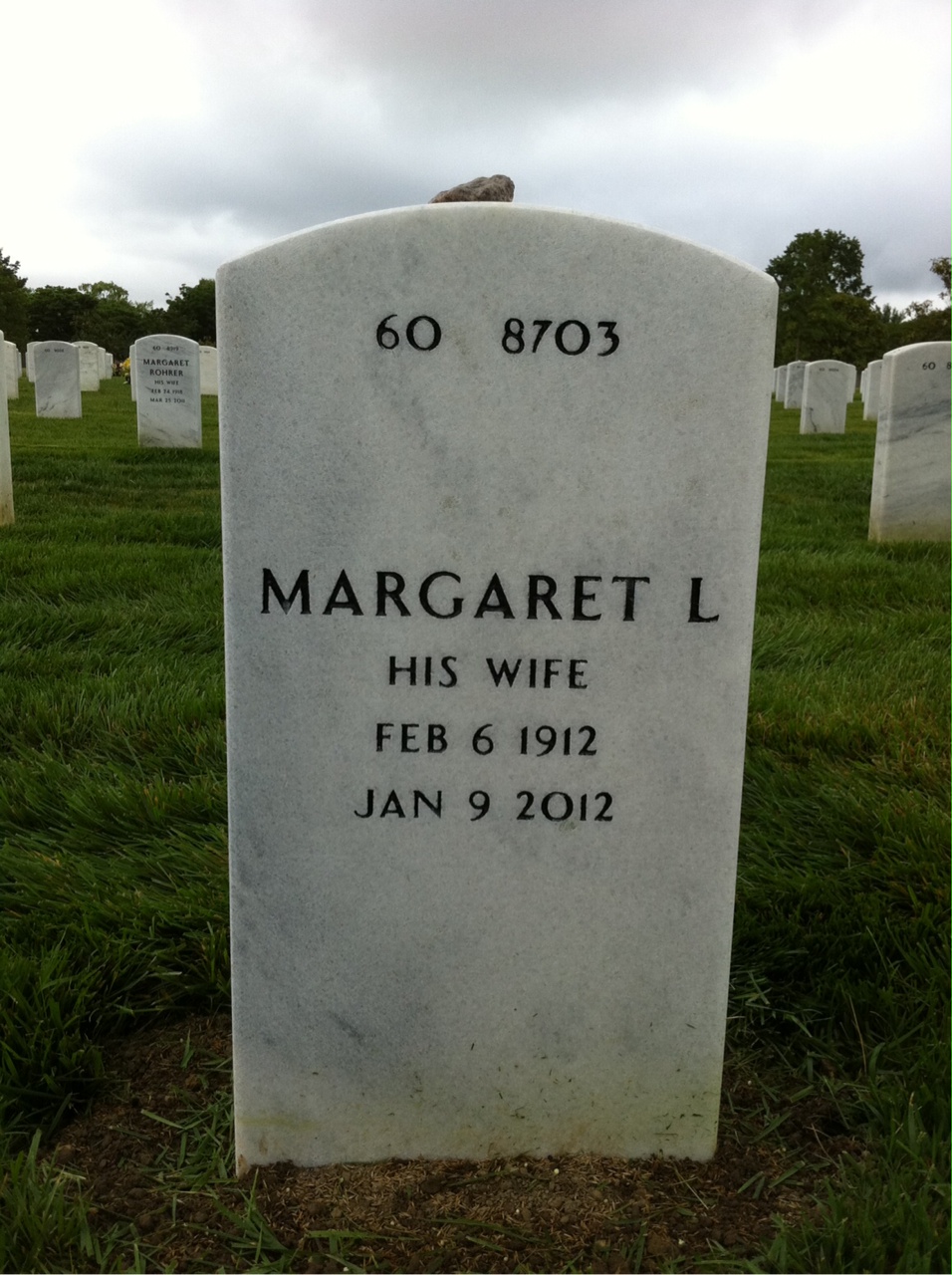 Back of headstone — Harold Bayes