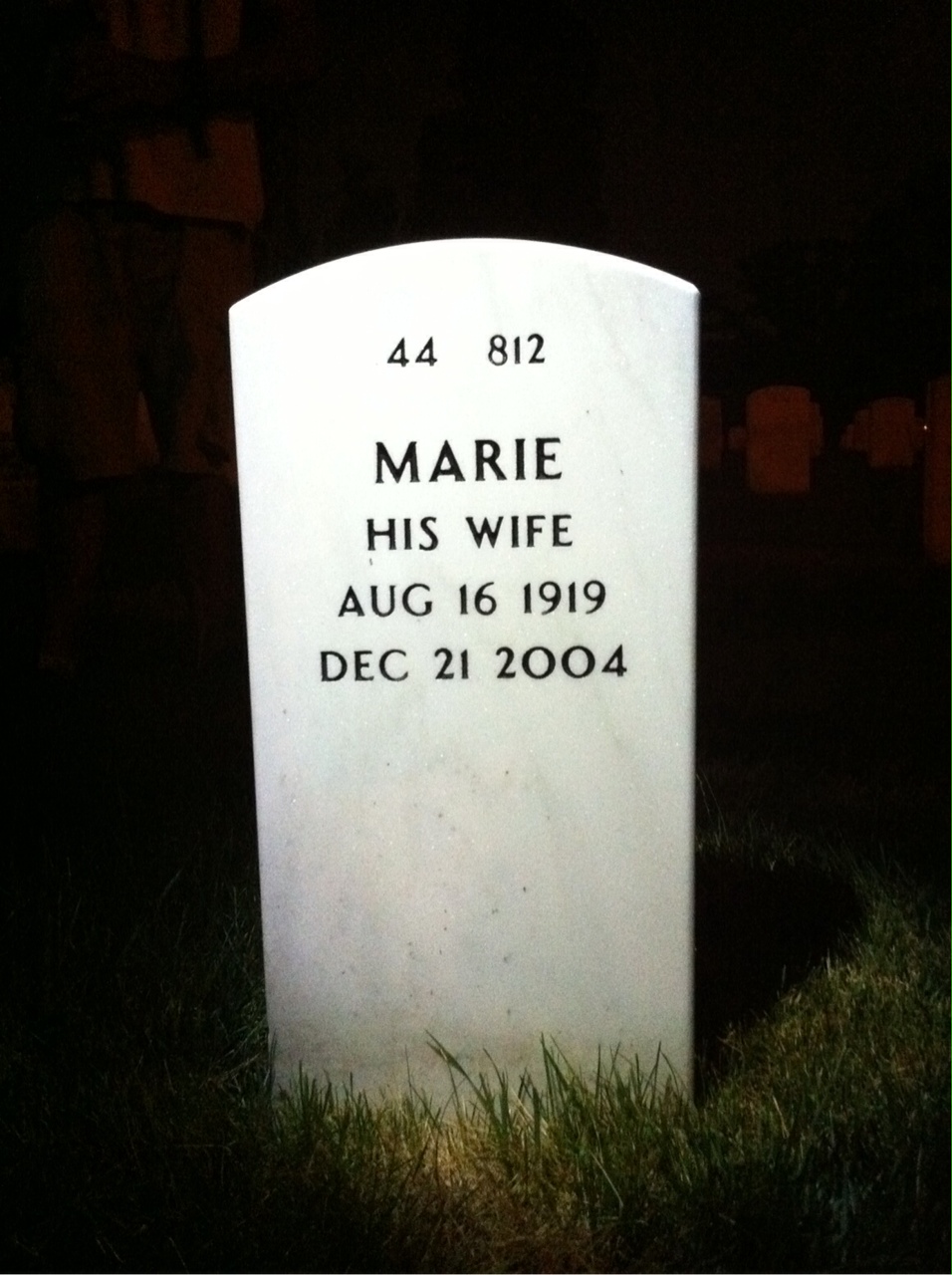Back of headstone — John Becher