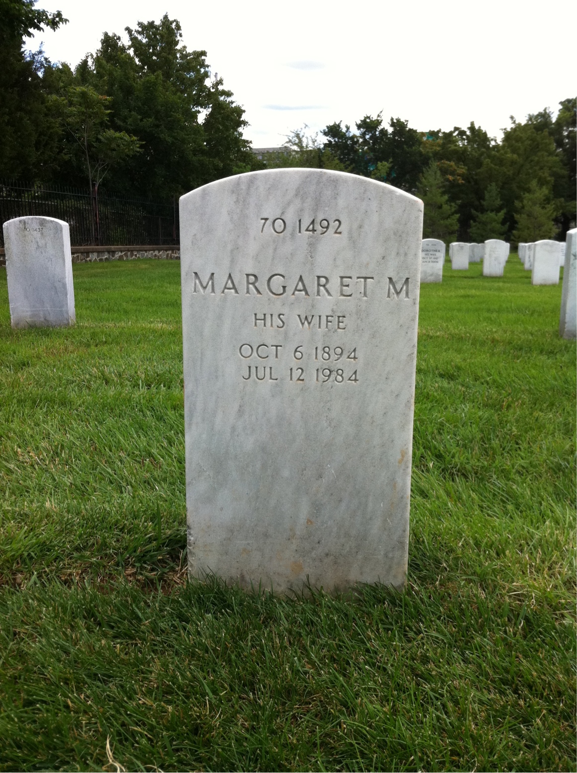 Back of headstone — Andrew George Bodnar