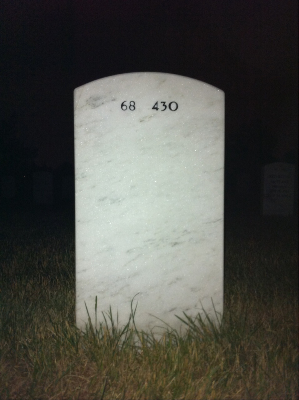 Back of headstone — William Smith