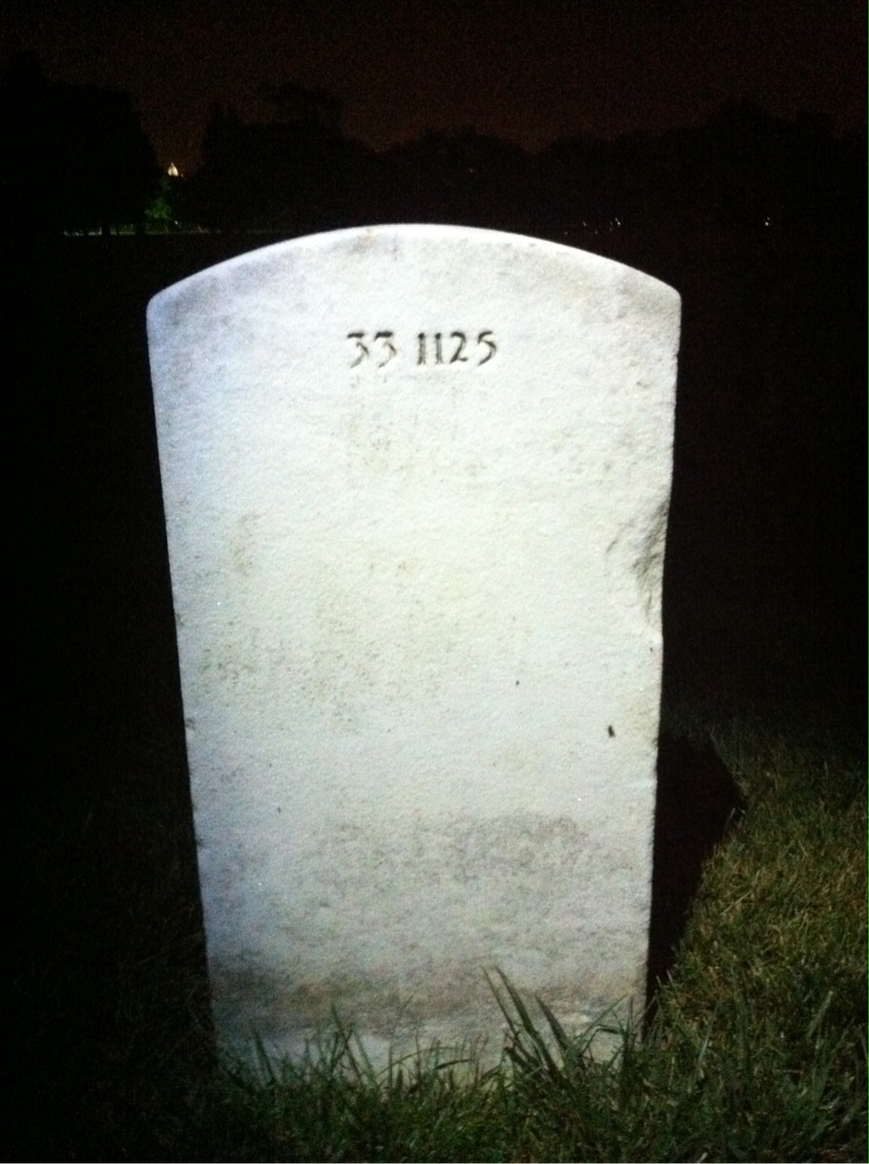 Back of headstone — Frieda Alexander