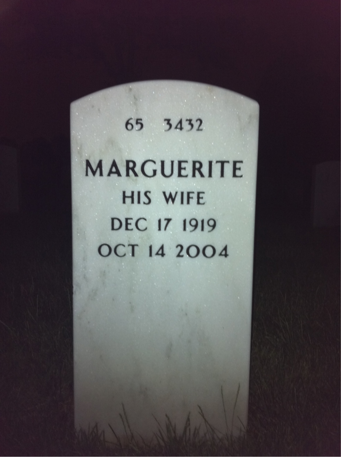 Back of headstone — John Hohl