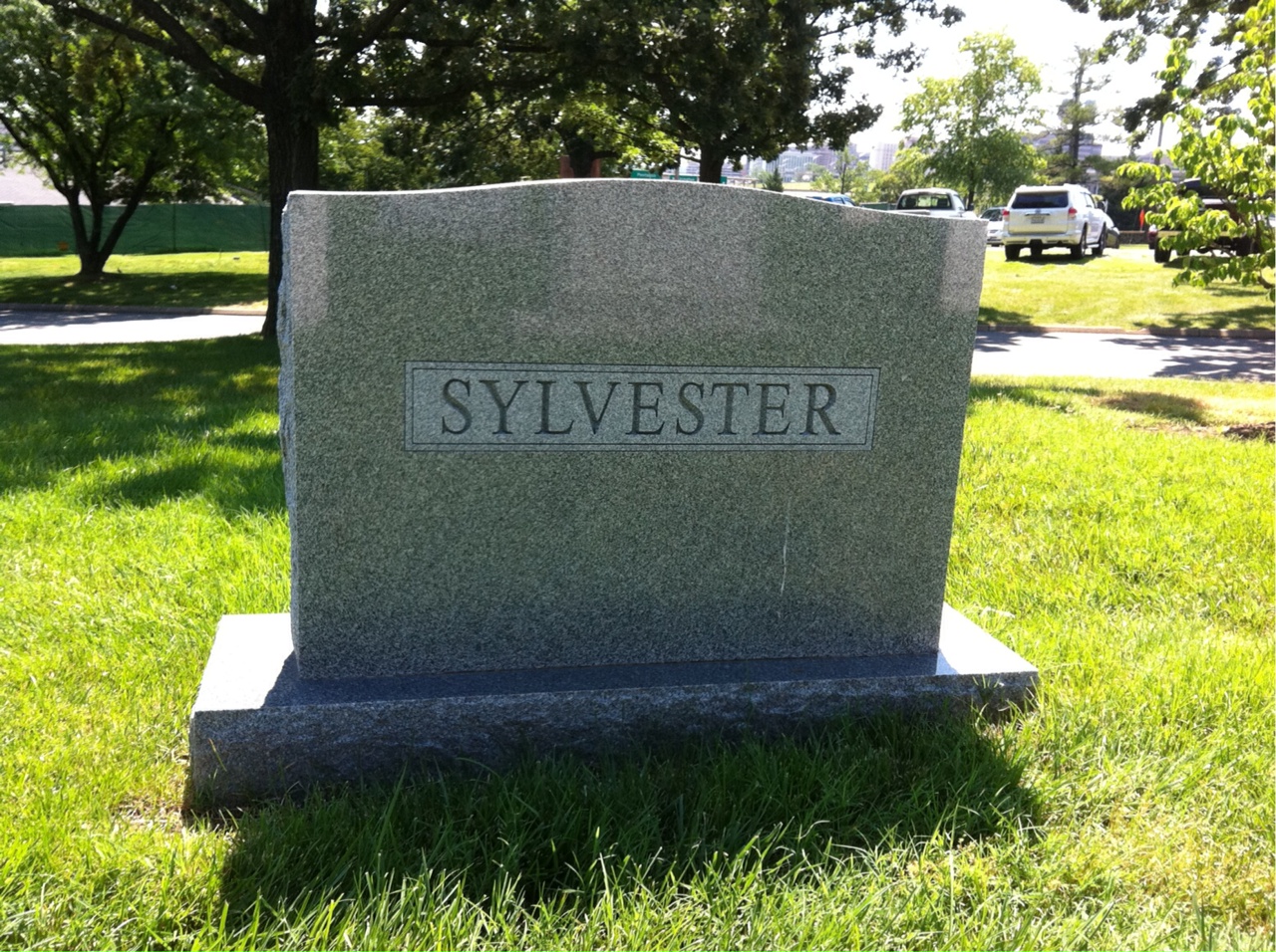 Back of headstone — George Sylvester