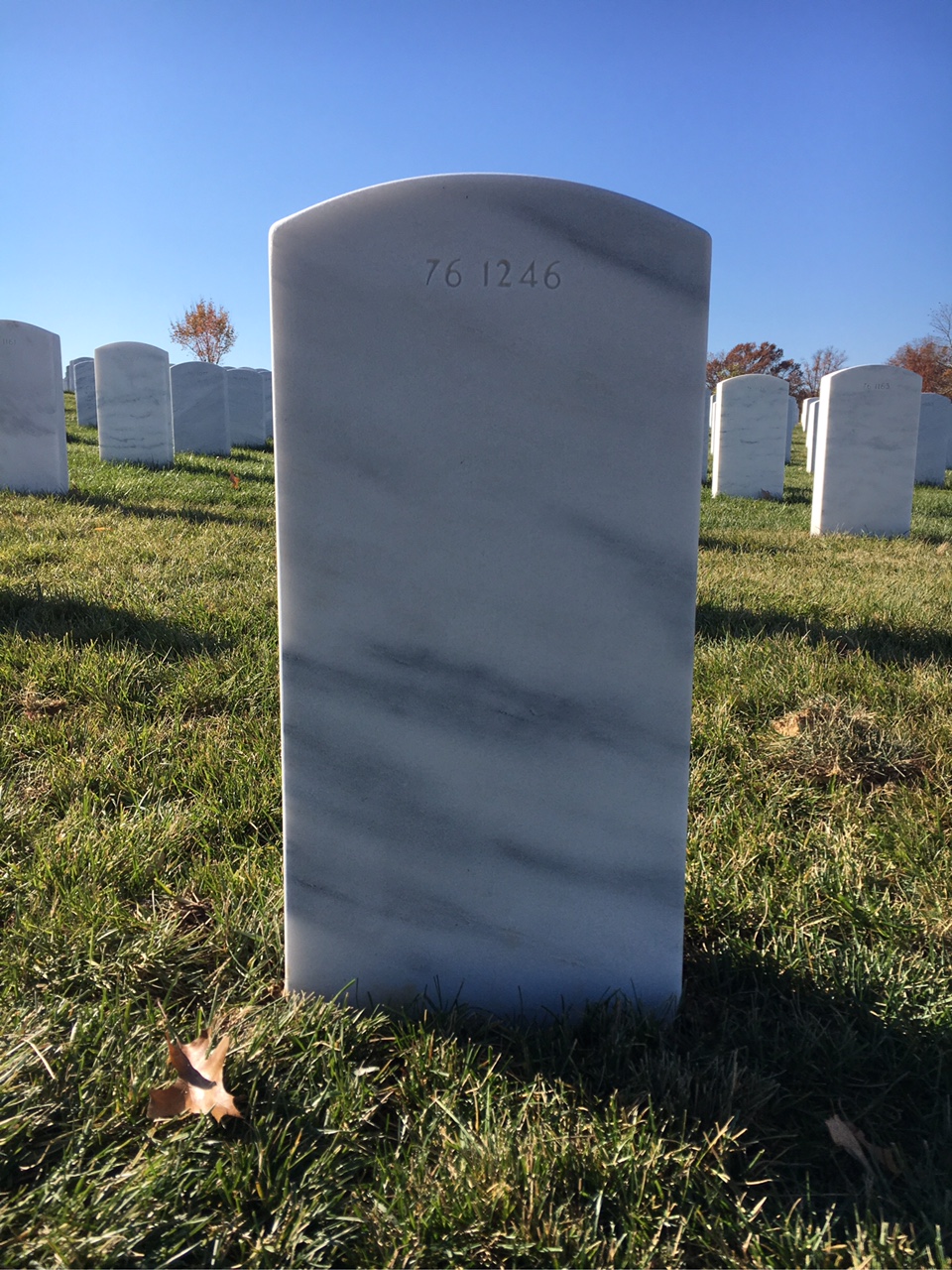 Back of headstone — William Joseph Dadek