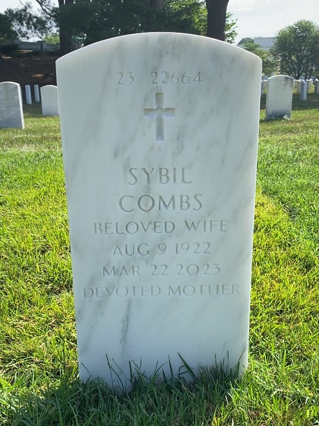 Back of headstone — Sidney Marks
