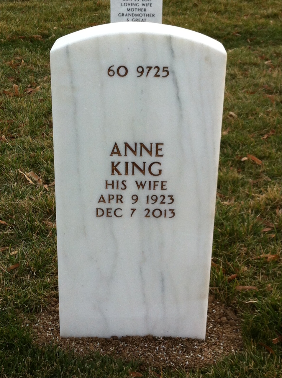 Back of headstone — Charles Murray
