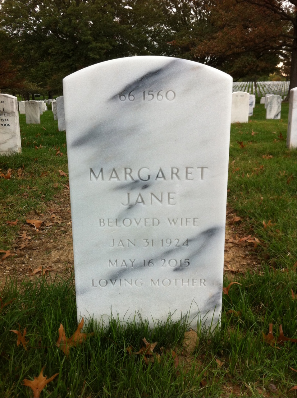 Back of headstone — Wilmer Noser