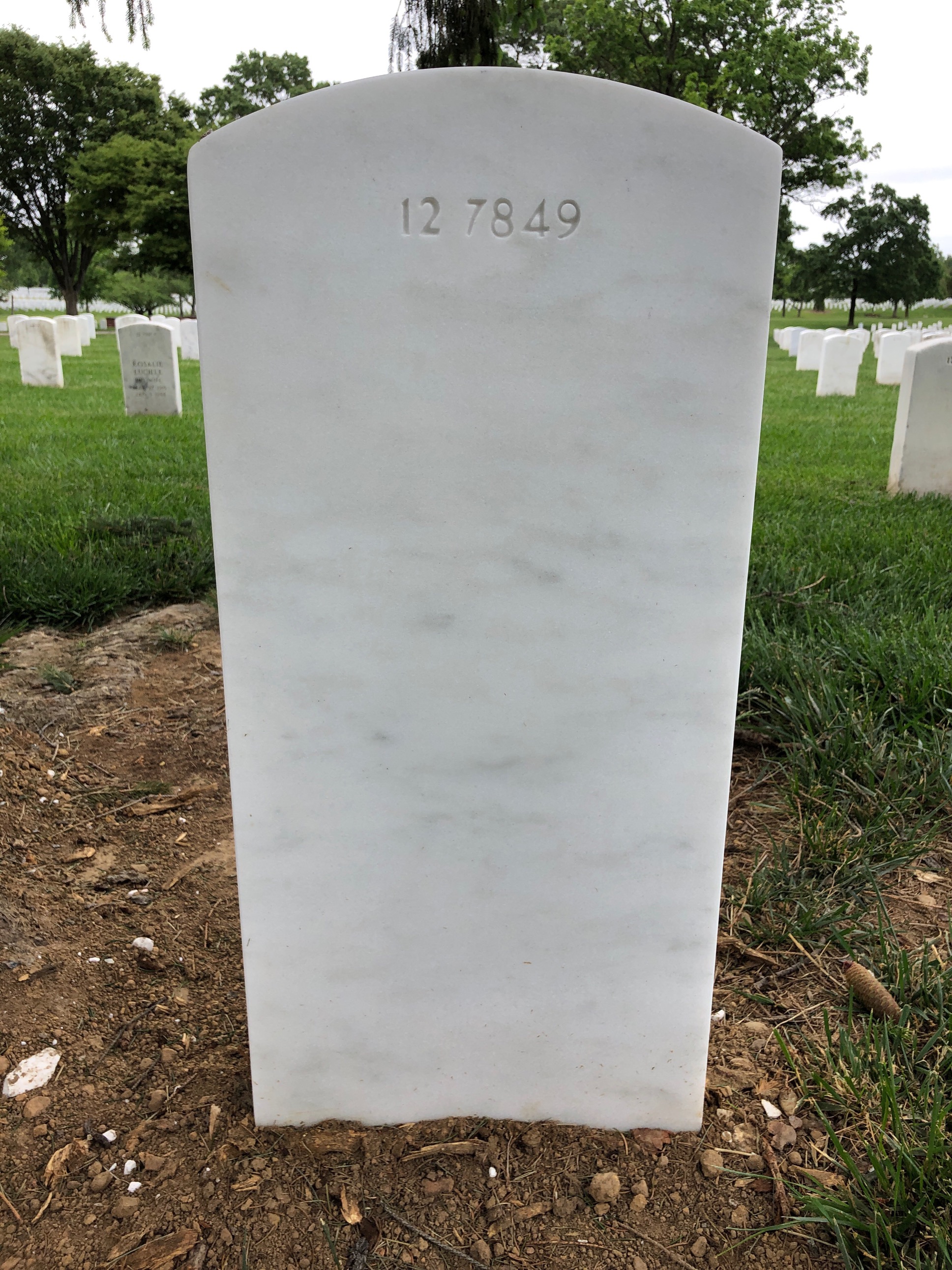 Back of headstone — Thomas Corlett