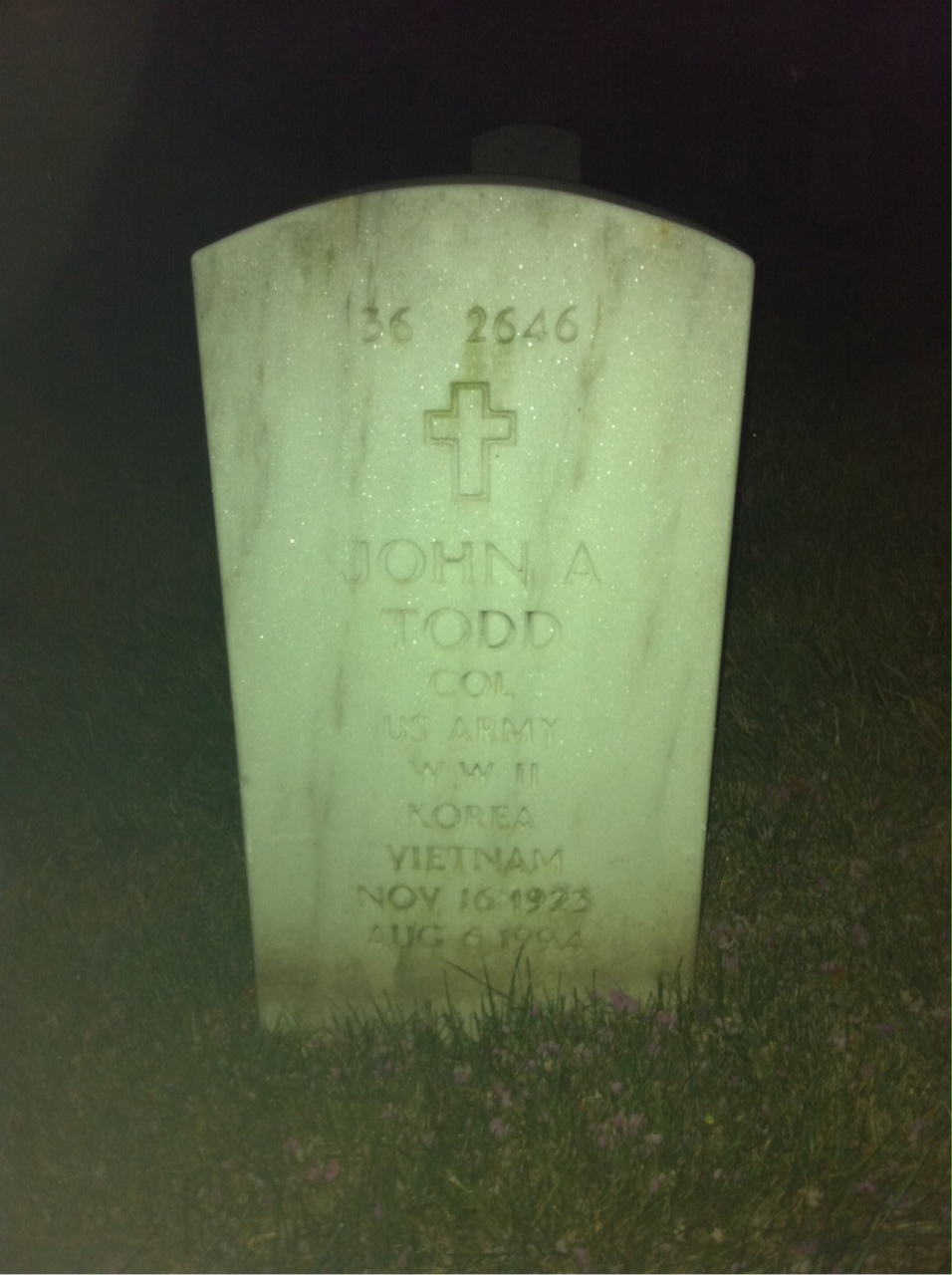 Headstone of John Andrew Todd