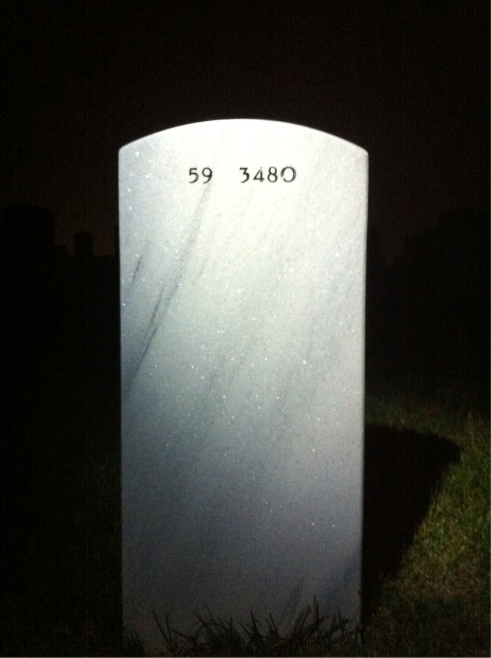 Back of headstone — George Coen