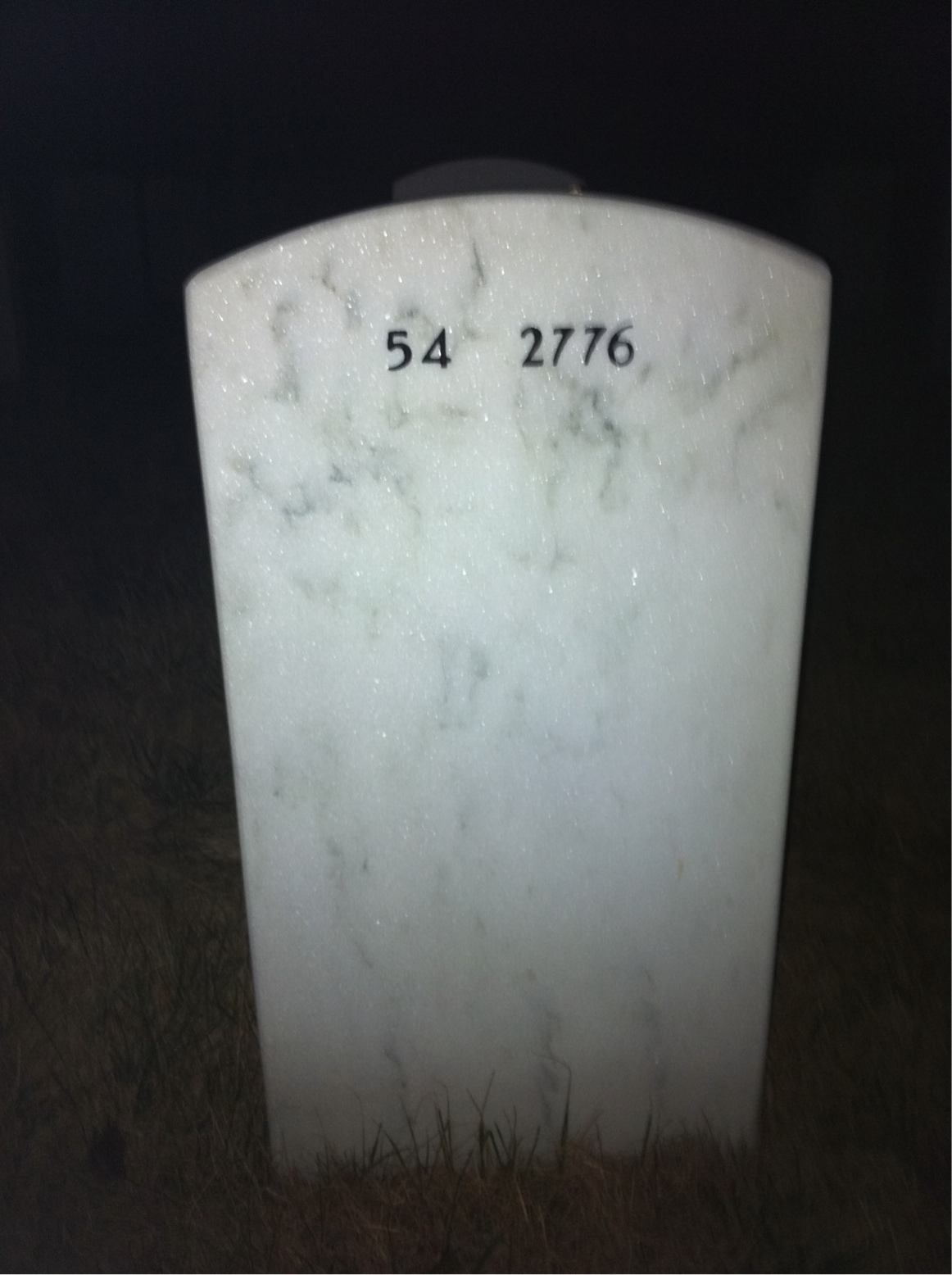 Back of headstone — James Durham