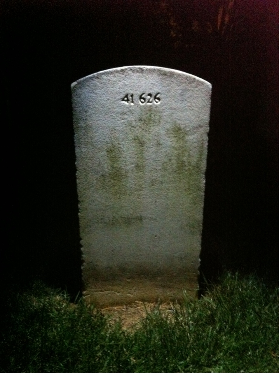 Back of headstone — Thomas Murphy