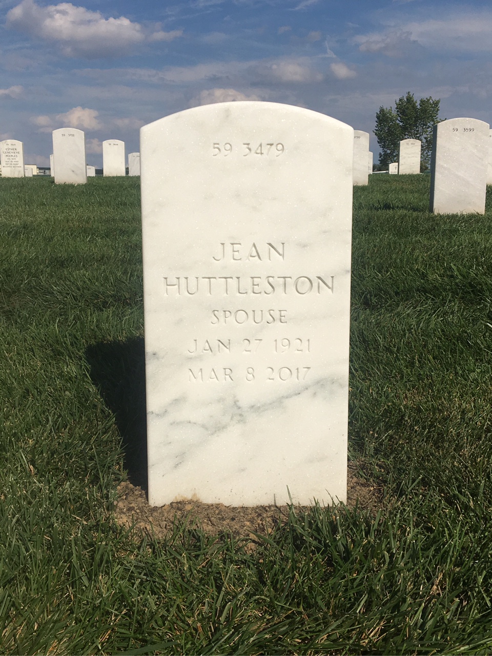 Back of headstone — Eino Jenstrom