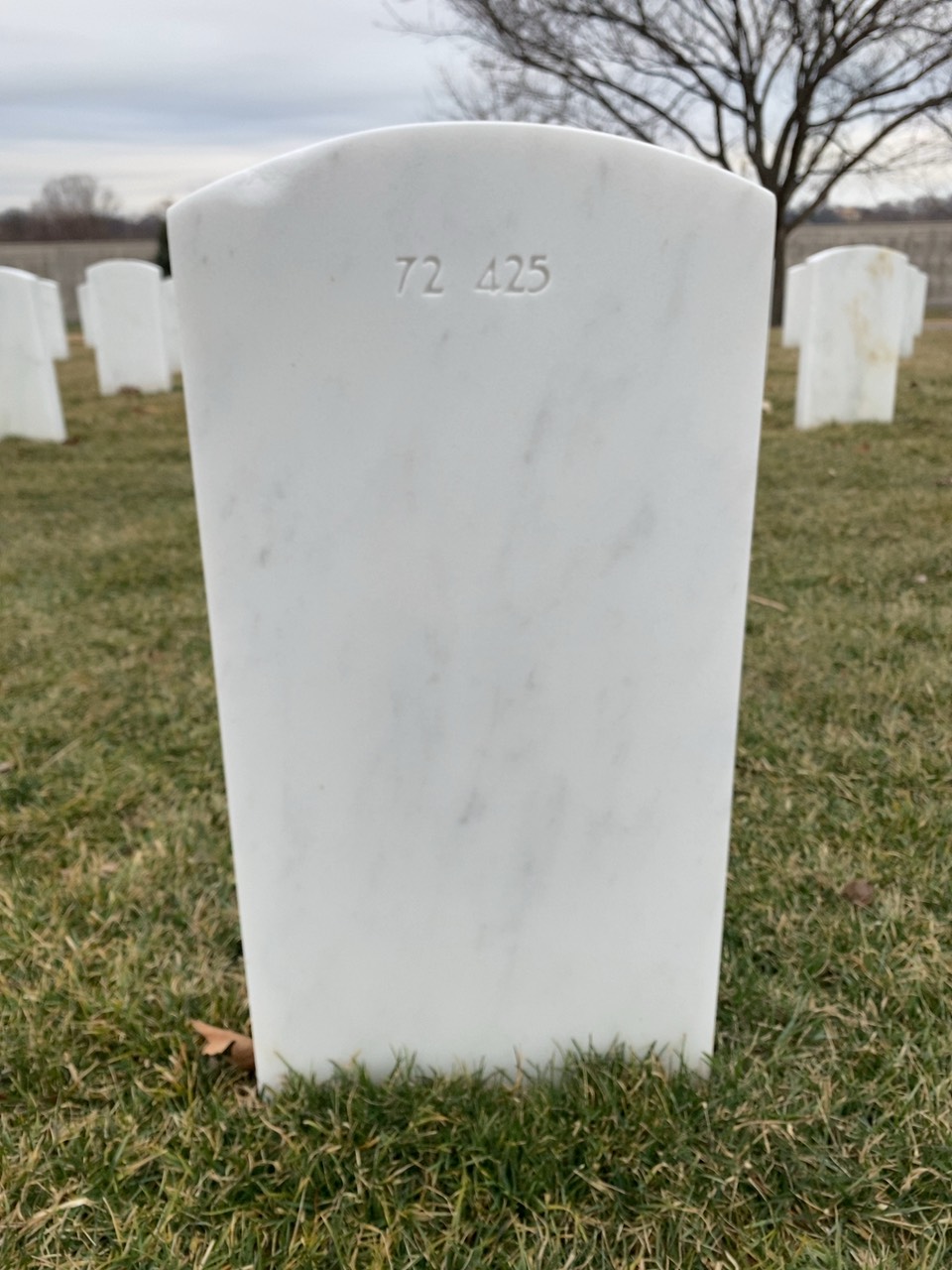 Back of headstone — Walter E Carney