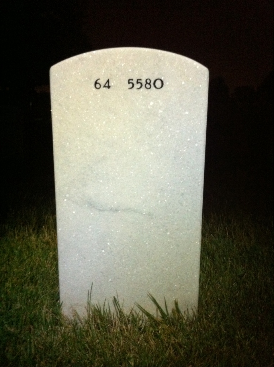 Back of headstone — Clarence Gilman