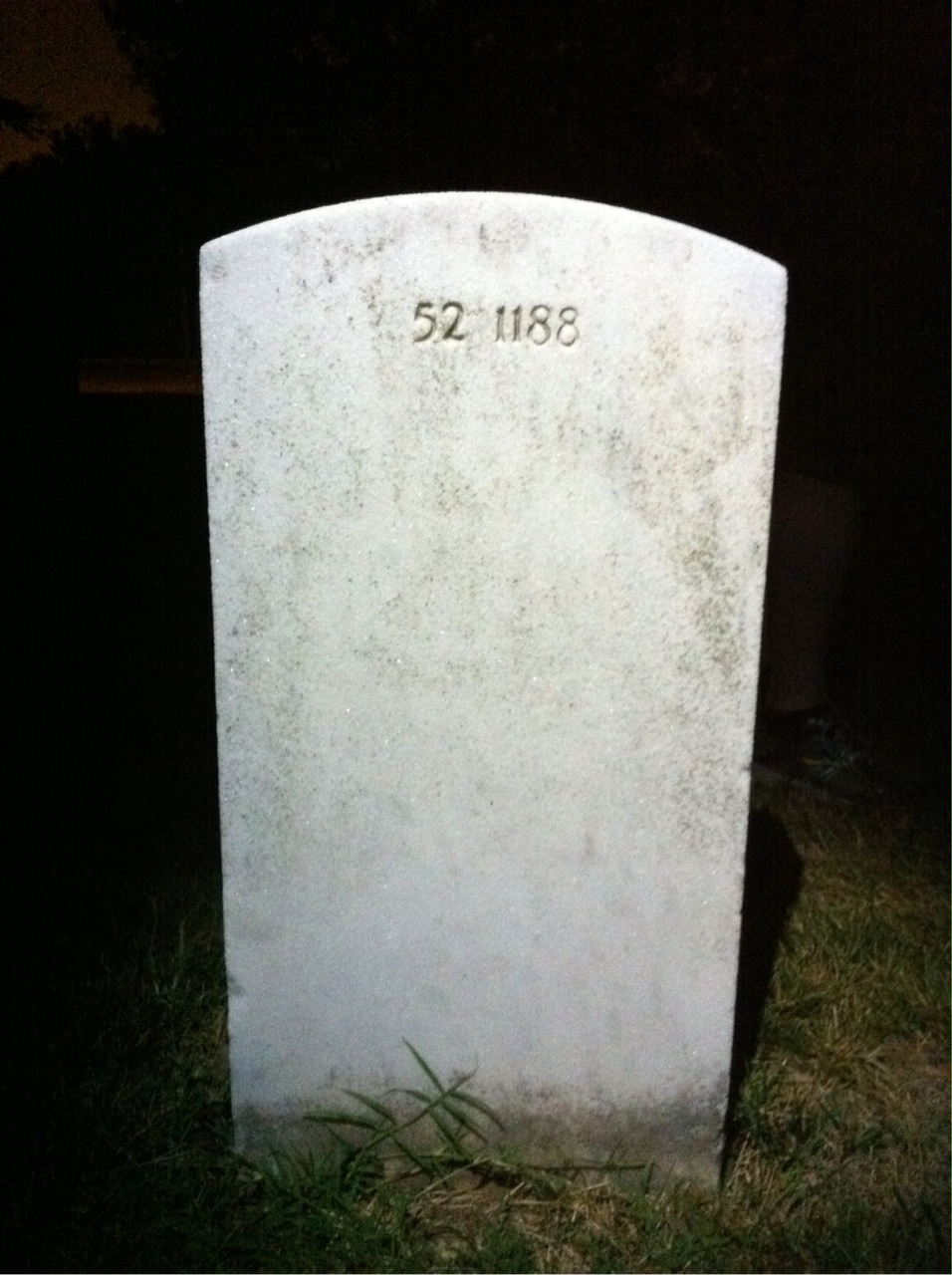 Back of headstone — Alvin Bogart