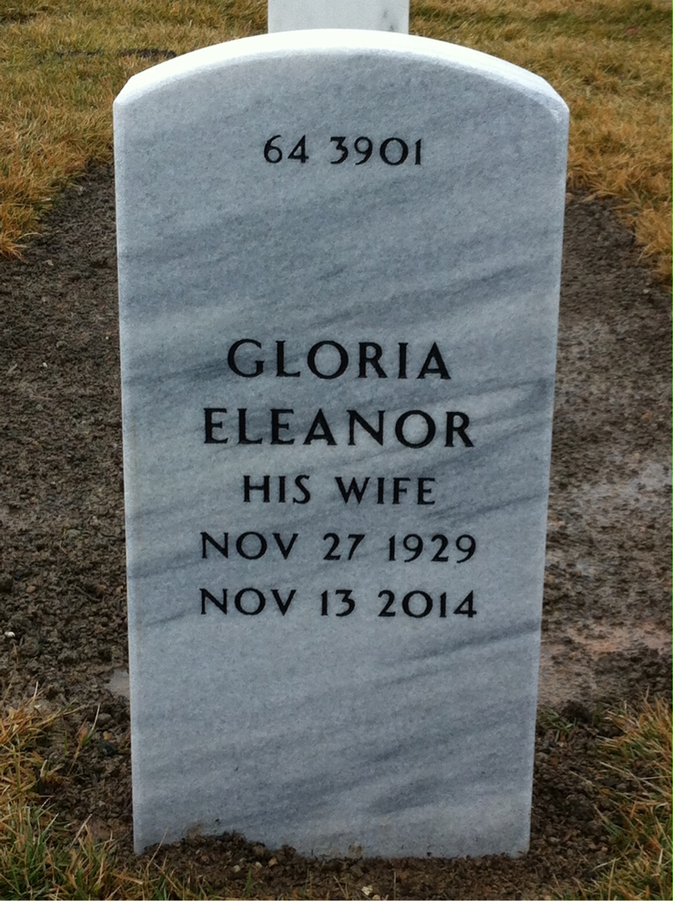 Back of headstone — Gerard Seeney