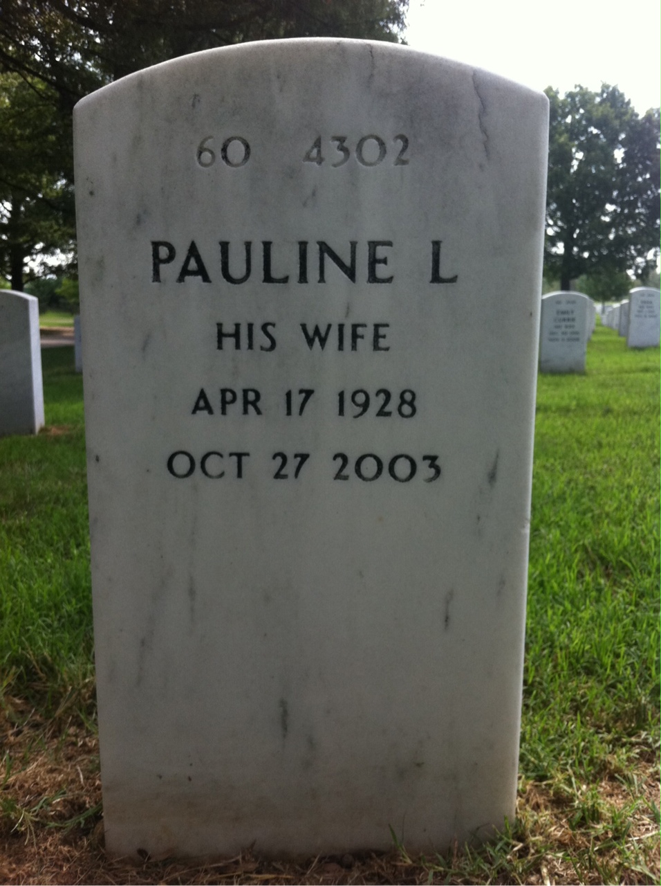 Back of headstone — Jean Corriveau