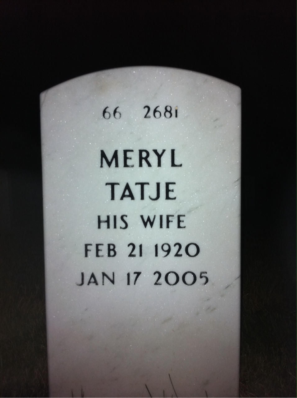 Back of headstone — Kenneth Bayer