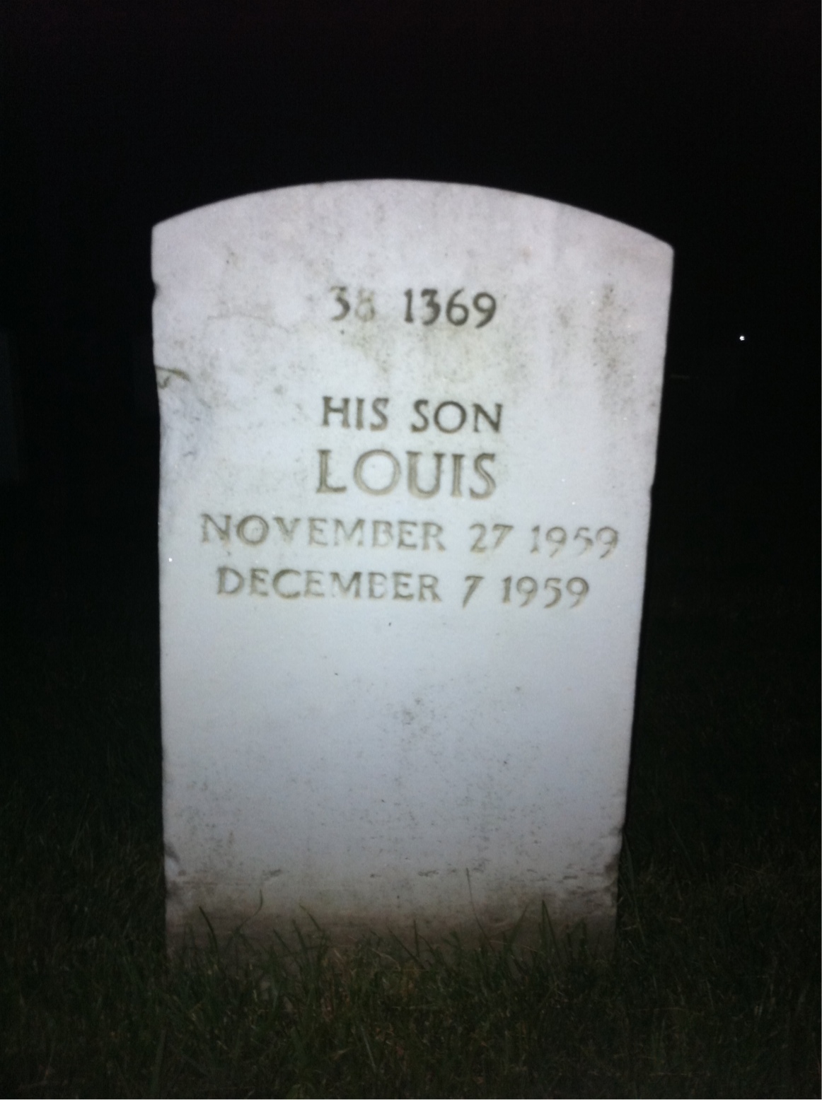 Back of headstone — Robert Pierce